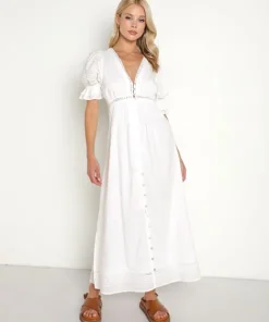 Cleobella Dresses>Emerson Ankle Dress White