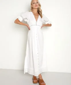 Cleobella Dresses>Emerson Ankle Dress White
