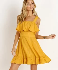 Cleobella Dresses>Galina Dress Marigold Lurex