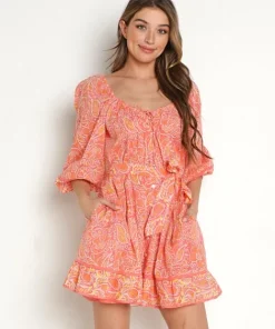 Cleobella Dresses>Grace Mini Dress Blossom Block Print