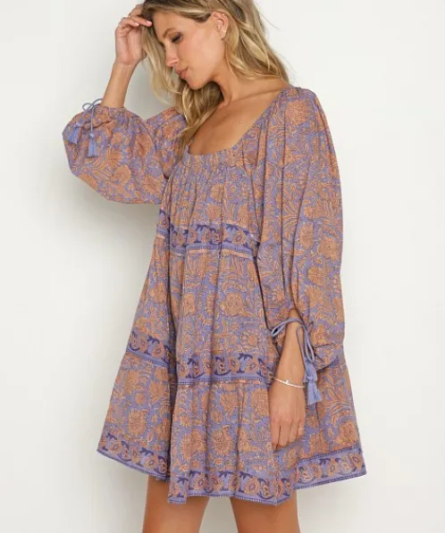 Cleobella Dresses>Hattie Mini Dress Vine Print