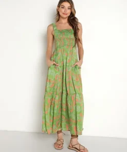 Cleobella Dresses>Julia Maxi Dress Abstract Print