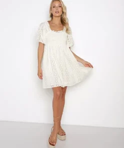Cleobella Dresses>Lucca Mini Dress Cream