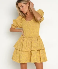 Cleobella Dresses>Luna Mini Dress Camellia Print