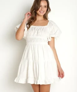 Cleobella Dresses>Olive Mini Dress Ivory