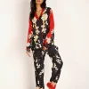 Cleobella Pj Sets>Venus Silky PJ Set Red Print