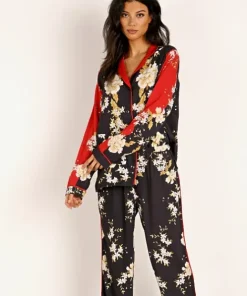 Cleobella Pj Sets>Venus Silky PJ Set Red Print