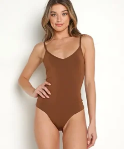 Commando Bodysuits>Butter lifted Cami Bodysuit Cinnamon
