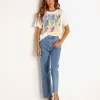 Daydreamer Tops>Rolling Stones Urban Jungle Boyfriend Tee Vintage Whi