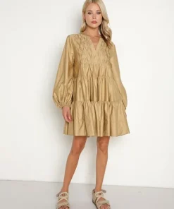 Devotion Dresses>Leros Short Dress Beige