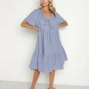 Devotion Dresses>Patmos Short Dress Light Blue