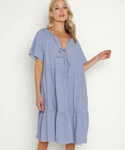 Devotion Dresses>Patmos Short Dress Light Blue