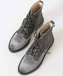 Dolce Vita Boots>Bardot Velvet Combat Boot Charcoal