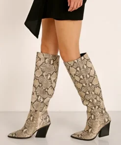 Dolce Vita Boots>Isobel Boot Black + White Snake
