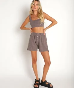 DONNI. Shorts | Shorts>Sweater Henley Short Chocolate