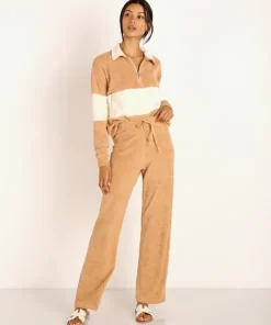 DONNI. Pants>Terry Cropped Flare Pant in Latte