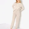 DONNI. Pants>Vintage Fleece Gem Sweatpant Stone