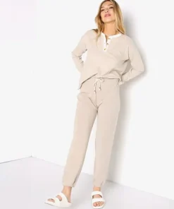 DONNI. Pants>Vintage Fleece Gem Sweatpant Stone