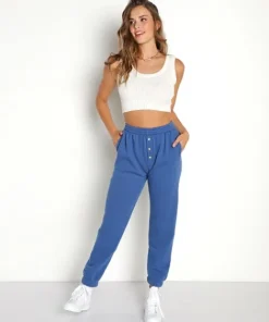 DONNI. Pants>Vintage Fleece Jogger Blueberry
