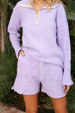 DONNI. Shorts>Waffle Short Lilac