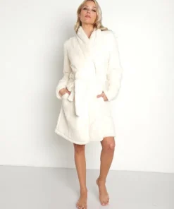 Eberjey Robes>Alpine Chic Sherpa Robe Bone