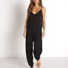 Eberjey Teddies>Finley Knotted Jumpsuit Black