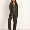 Eberjey Pj Sets>Gisele Long PJ Boxed Set Charcoal Heather/Bellini