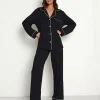 Eberjey Pj Sets>Gisele PJ Set Black/Sorbet