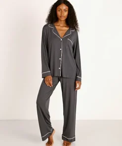 Eberjey Pj Sets>Gisele PJ Set Graphite/Sorbet