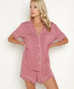 Eberjey Pj Sets>Gisele Short PJ Set Acai Cloud