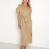 Eberjey Dresses>Linen Harper Dress Khaki