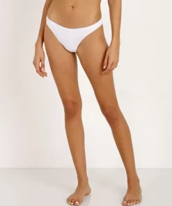 Eberjey Panties>Pima Goddess Picot Edge Thong White