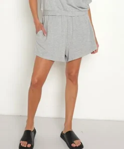 Eberjey Shorts>Softest Sweats Boyfriend Shorts Heather Grey