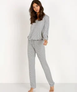 Eberjey Sleep Shirts>The Dolman Sleeve Top Sadie Stripes