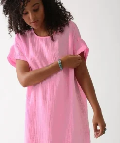 Electric & Rose Dresses>Electric & Rose Coco Dress Vintage Gauze Taffy
