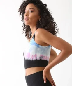 Electric & Rose Sports Bras>Electric & Rose Kai Sports Bra Beam Onyx/Taffy/Periwinkle