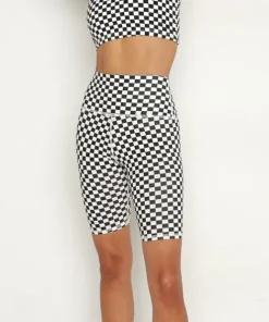 Electric & Rose Bottoms>Electric & Rose Medano Biker Checkers Onyx/Cloud