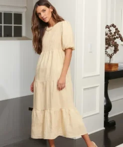 Faithfull the Brand Dresses>Alberte Dress Plain Sand