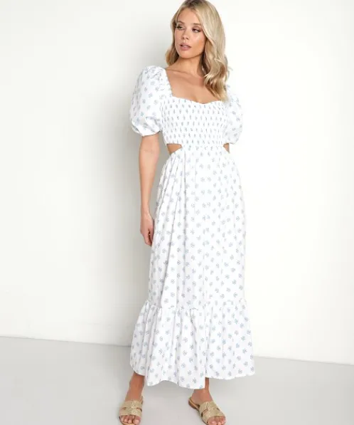 Faithfull the Brand Dresses>Bloom Midi Dress Cario Floral