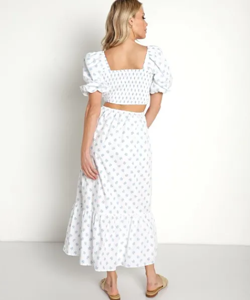 Faithfull the Brand Dresses>Bloom Midi Dress Cario Floral