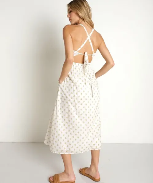 Faithfull the Brand Dresses>Claretta Midi Dress Cairo Floral
