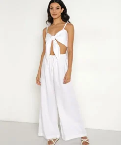 Faithfull the Brand Tops>Dafnica Linen Top White