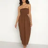 Faithfull the Brand Dresses>Deva Midi Dress Dark Chocolate