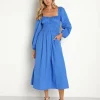 Faithfull the Brand Dresses>El Palma Midi Dress Pacific Blue