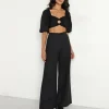 Faithfull the Brand Tops>La Marches Linen Top Black