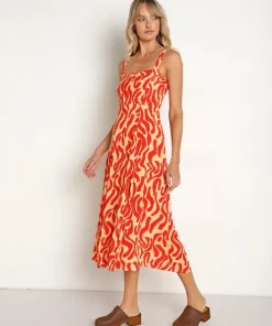 Faithfull the Brand Dresses>Rubina Midi Dress La Cateau Red