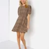 Faithfull the Brand Dresses>Sidonie Mini Dress Indi Animal