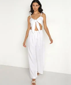 Faithfull the Brand Pants>Solano Linen Pant White