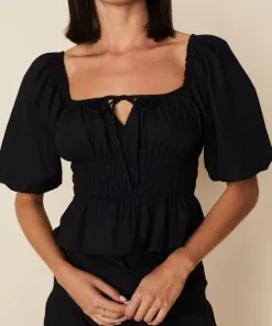Faithfull the Brand Tops>Venetia Top Black