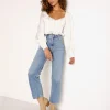 For Love & Lemons Tops>For Love & Lemons Carina Blouse Ivory